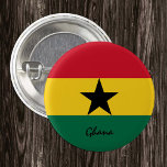 Ghana-Taste, patriotische Ghanaische Flaggenmode Button<br><div class="desc">Buttons: Ghana & Ghanaische Flagge - Liebe meines Landes,  Reise,  Urlaub,  Nationalpatrioten / Sportfans</div>