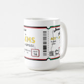 Ghana-Ticket Kaffeetasse (VorderseiteRechts)