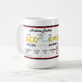 Ghana-Ticket Kaffeetasse (Vorderseite Links)