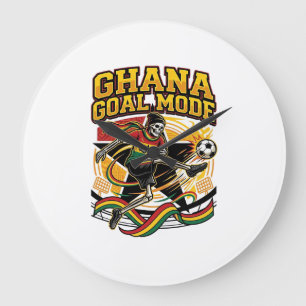 Ghana Tor Modus Skelett Stürmer Nationen Streetwea Große Wanduhr