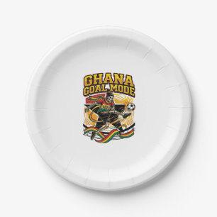 Ghana Tor Modus Skelett Stürmer Nationen Streetwea Pappteller