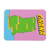 Ghana Travel Map Magnet (Horizontal)