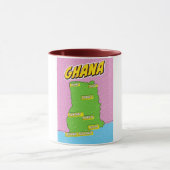 Ghana Travel Map Tasse (Zentrum)