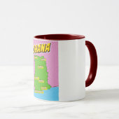 Ghana Travel Map Tasse (VorderseiteRechts)