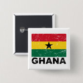 Ghana-Vintage-Flagge Button (Vorne & Hinten)