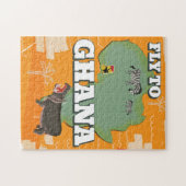Ghana Vintage Reiseplakat Puzzle (Horizontal)
