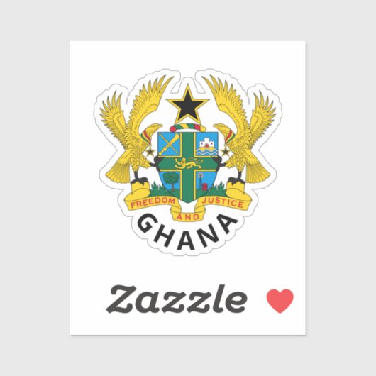 Ghana-Wappen Aufkleber (Blatt)