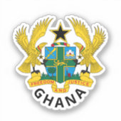 Ghana-Wappen Aufkleber (Vorderseite)
