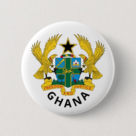 Ghana-Wappen Button (Vorderseite)