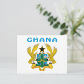 Ghana-Wappen Postkarte (Stehend Vorderseite)