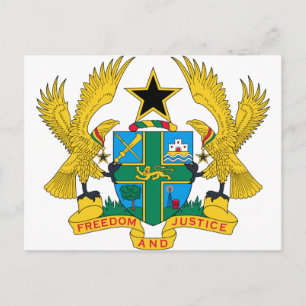 Ghana-Wappen Postkarte