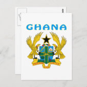 Ghana-Wappen Postkarte (Vorne/Hinten)