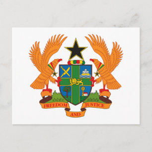 Ghana-Wappen Postkarte