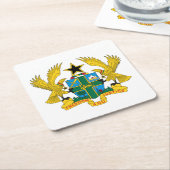 Ghana-Wappen Rechteckiger Pappuntersetzer (angewinkelt)