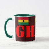 GHANA-Wappen und Flaggen-Kaffee-Tasse Tasse (Links)