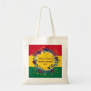 GHANA WEDING WICOME Floral Personalisiert Tragetasche