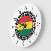 Ghana wird für jede Zuhause Große Wanduhr (Winkel)