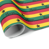 Ghana Wrapping Paper, Ghanaische Flagge patriotisc Geschenkpapier (Rolleneckpunkt)