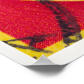 Ghanaian Vintage Chameleon Print - Postage Stam Poster (Ecke)