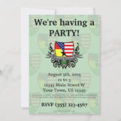 Ghanaisch-Amerikanische Schild-Flagge Einladung (Rückseite)