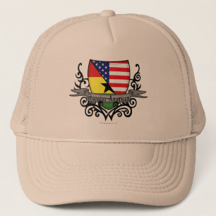 Ghanaisch-Amerikanische Schild-Flagge Truckerkappe