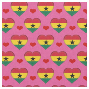 Ghanaische Fahne Red Heart Fashion Fabric/Ghana Stoff