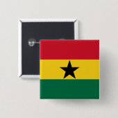 Ghanaische Flagge Button (Vorne & Hinten)