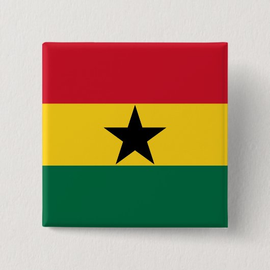 Ghanaische Flagge Button (Vorderseite)