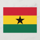 Ghanaische Flagge, Flagge Ghanas Postkarte (Vorderseite)