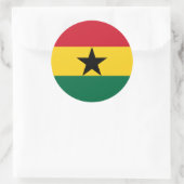 Ghanaische Flagge, Flagge Ghanas Runder Aufkleber (Tasche)