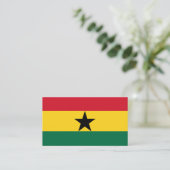 Ghanaische Flagge, Flagge Ghanas Visitenkarte (Stehend Vorderseite)
