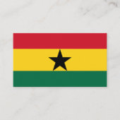 Ghanaische Flagge, Flagge Ghanas Visitenkarte (Vorderseite)
