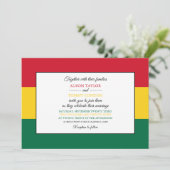 Ghanaische Flagge, Flagge von Ghana Wedding Einladung (Stehend Vorderseite)