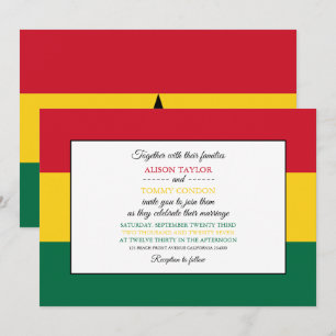 Ghanaische Flagge, Flagge von Ghana Wedding Einladung