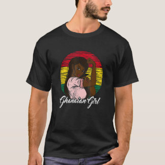 Ghanaische Flagge Ghana Ghanaian Girl T-Shirt