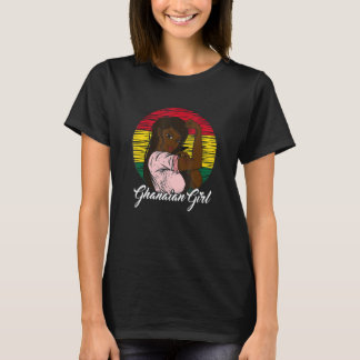 Ghanaische Flagge Ghana Ghanaian Girl T-Shirt