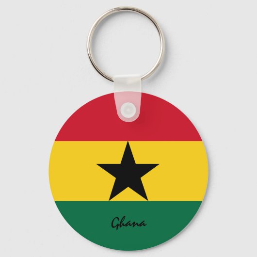 Ghanaische Flagge & Ghana - Urlaub, Patrioten / Sp Schlüsselanhänger (Vorderseite)