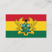 Ghanaische Flagge & Wappen, Flagge Ghanas Visitenkarte (Vorderseite)