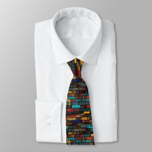 ghanaisches Kente-Muster Krawatte (Gebunden)
