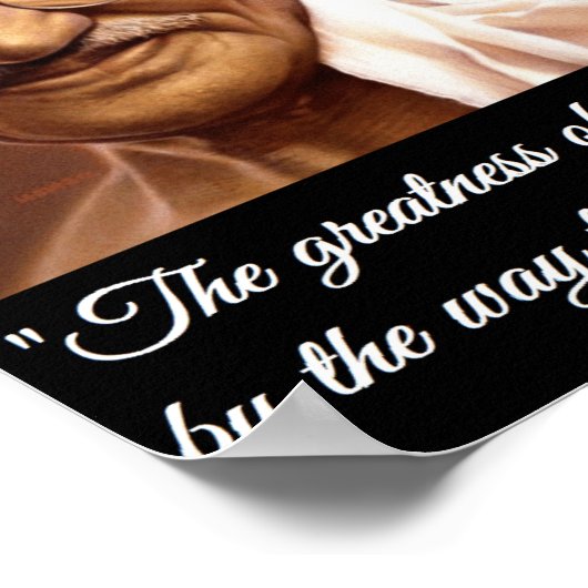 Ghandi Animal Quote Poster (Ecke)