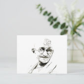 Ghandi Inspiration Postkarte (Stehend Vorderseite)
