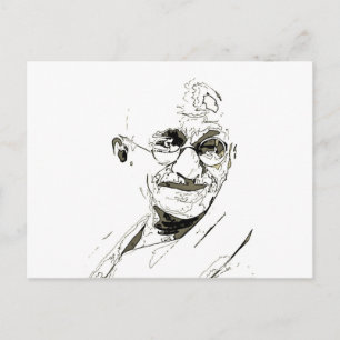 Ghandi Inspiration Postkarte