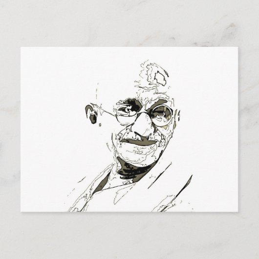 Ghandi Inspiration Postkarte (Vorderseite)