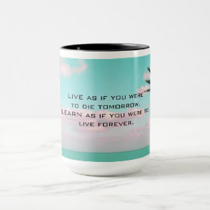 Ghandi Inspiration Zitat tropischen Thema Tasse