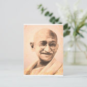 Ghandi Motivation Postkarte (Stehend Vorderseite)
