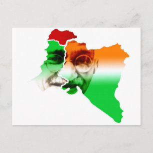 Ghandi-on-india-und-pakistan-Grenze Postkarte