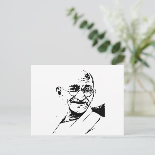 Ghandi Postkarte (Stehend Vorderseite)