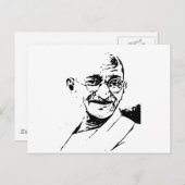 Ghandi Postkarte (Vorne/Hinten)