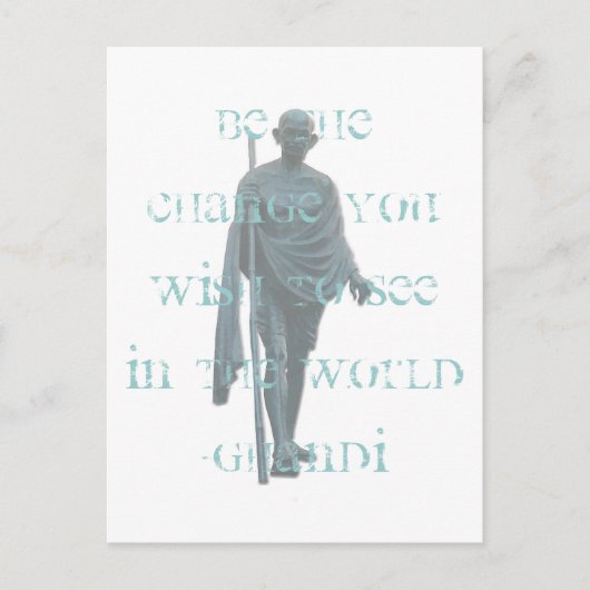 Ghandi Postkarte (Vorderseite)