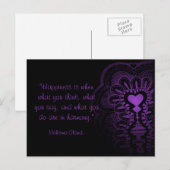 Ghandi quote india henna lila Liebe rosa Postkarte (Vorne/Hinten)